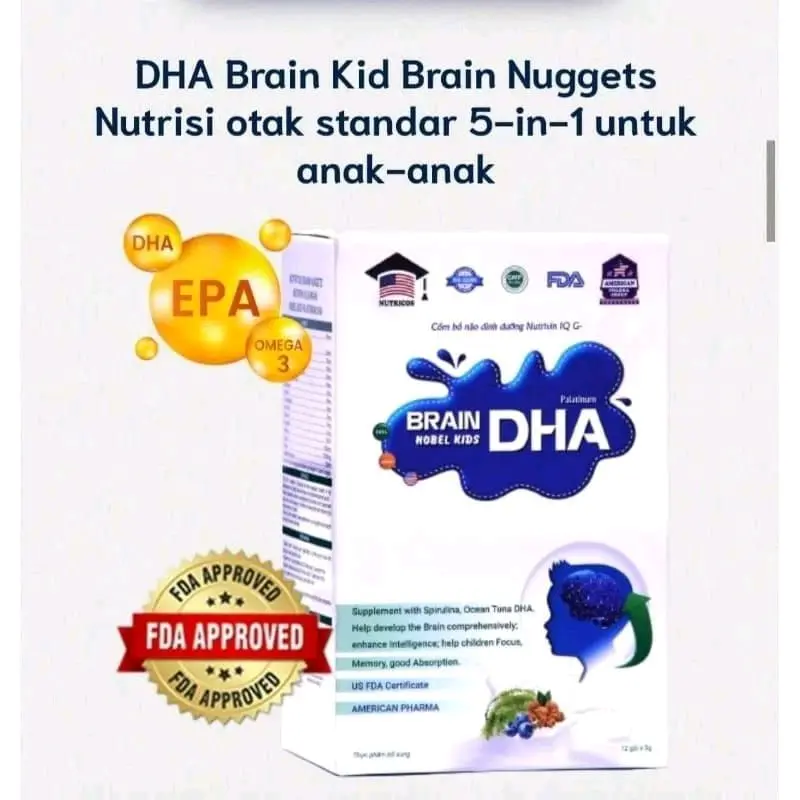 Vitamin Nurtisi Otak Anak DHA BRAIN KIDS Menambah Daya Ingat Otak Tumbuh Cerdas