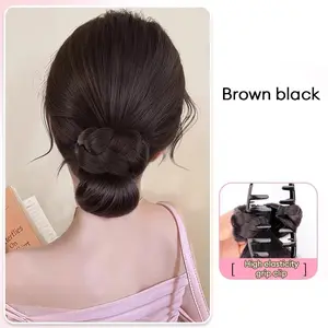 COD Sanggul Rendah Wig Jepit Rambut Cakar Hairclip Rambut Palsu Wanita Cepol Rambut Kepang Putar