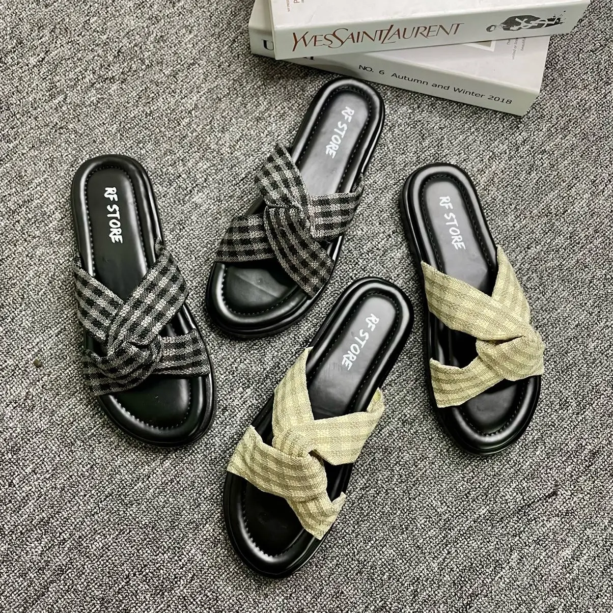 RF STORE ~ Malika Series Sandal Platform Wanita Full Busa Empuk Trendi Sendal Karet Jelly