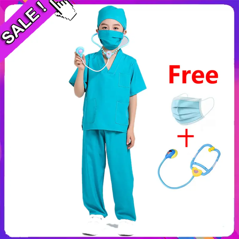 5 Pc Set Children Doctor Costume Dress up Set with Accessories