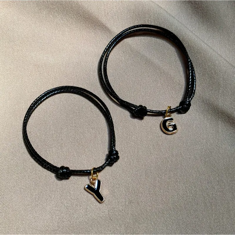 Termurah!!!Gelang Epoxy huruf inisial - Model Terbaru gelang tali satin anthony edwards 2