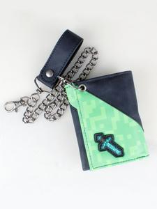 Cartera de cadena plegable triple de alta calidad, tarjetero personalizado y a la moda con ventana para identificación, elegante y práctica, perfecta para uso diario