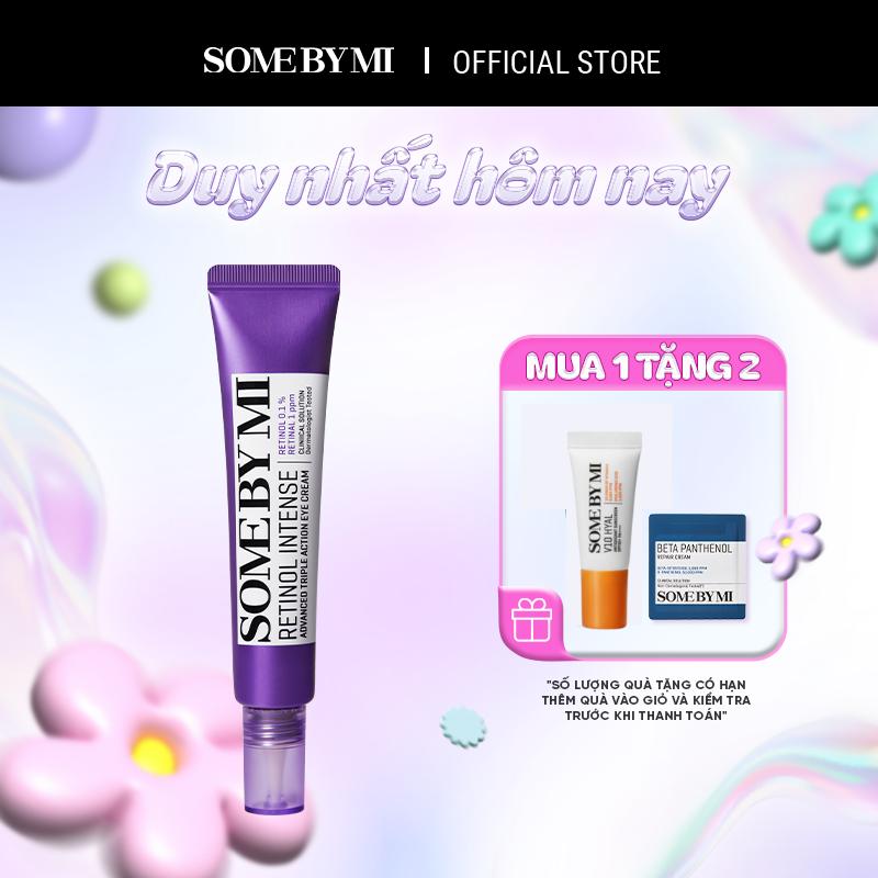 [Quà tặng 1 kem chống nắng v10 5ml/5g + 1 kem b5 1.5ml] Some By Mi Kem dưỡng mắt Retinol Intense Advanced Triple Action Eye Cream 30ml