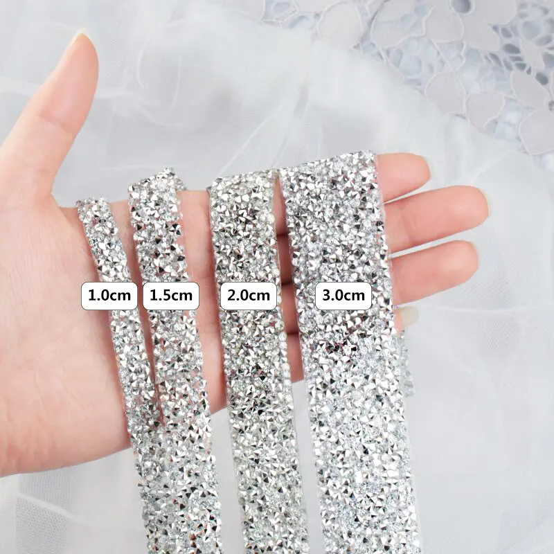 Viền May, Hoa Văn Pha Lê, Kim Cương Giả Cố Định Nóng, Ruy Băng, Sắt Trên Appliques, Dành Cho Váy, Bán Trong 1 Sân 2