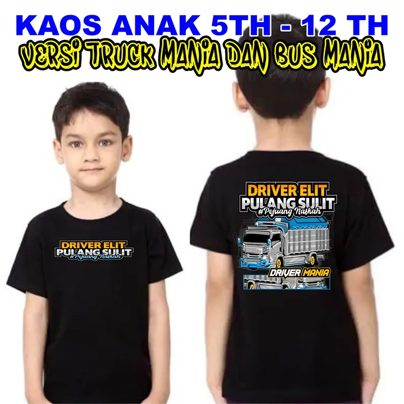 KAOS ANAK DRIVER ELIT T-SHIRT KIDS VIRAL TRUCK MANIA BUS MANIA VIRAL TERBARU KAOS KATA KATA KEREN 6