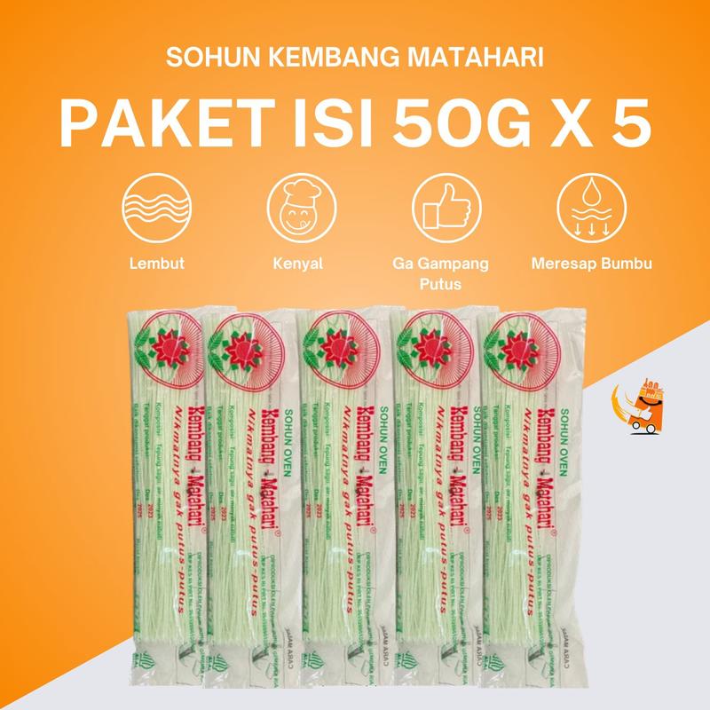 Sohun Kembang Matahari Oven 50GR x 5 / Sohun Lembut / Sohun Oven Terbaik 0