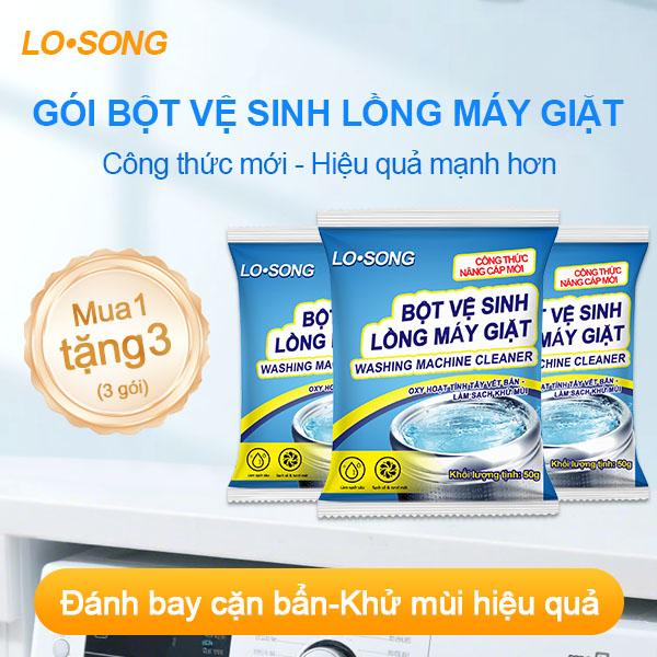 LO·SONG Combo 3 Gói Bột Vệ Sinh Lồng Máy Giặt, Giúp Làm Sạch Lồng Giặt Hiệu Quả, Bột làm sạch lồng giặt, làm sạch lồng dọc và ngang, làm sạch mạnh mẽ