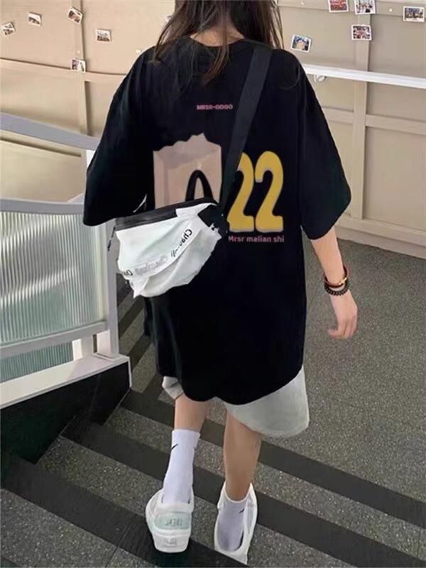 Product Introduction of New American small niche Chinese style high-end design loose couple wind short sleeve men's trendy brand T-shirt women's trendy ins style 6