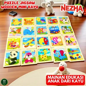 Mainan Edukasi Anak Puzzle Jigsaw Wooden Mini Kayu Education Toys
