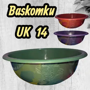 Paket HEMAT 12 pcs Baskom UK 14 / Baskom Hajatan/ Baskom cuci waskom  hajatan baskom  cuci  pakaian Plastik baskom  kuping