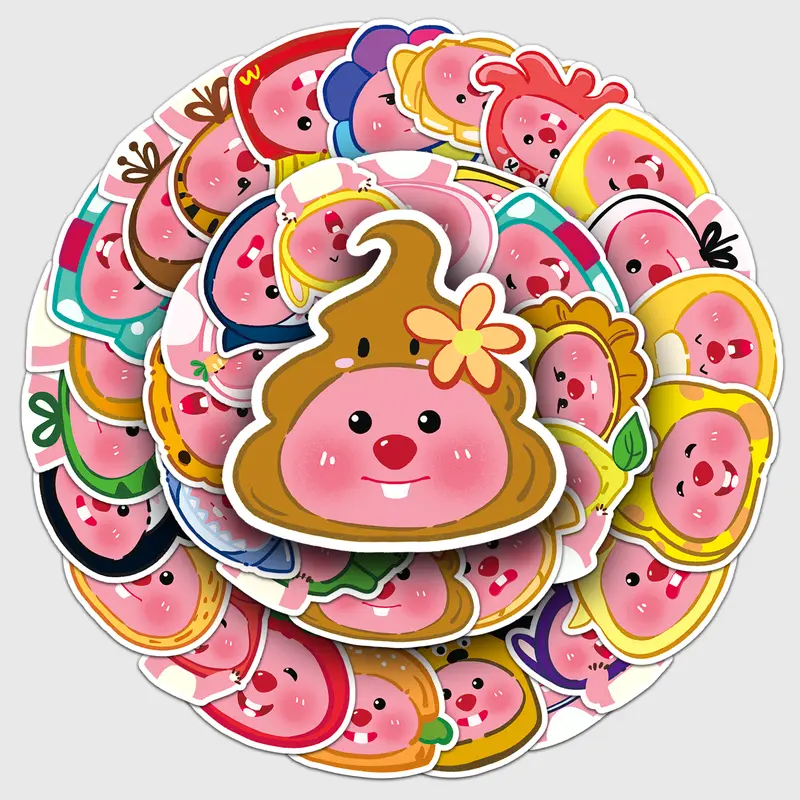 10/50 miếng dán siêu dễ thương Loopy cho bé trai và bé gái, Tự Làm Điện Thoại Di Động/ Máy Tính Xách Tay/ Mũ Bảo Hiểm/ Sáng Tạo Không Thấm Nước 1