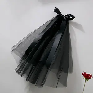 Veil Kerudung Pengantin Hitam Kerudung Pernikahan Pengantin Aksesoris Pernikahan Aksesoris Jilbab Pengantin