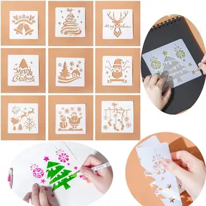 Paper Card Album Decorative DIY Craft Stamp Layering Stencils Merry Christmas PaintingTemplate Scrapbooking