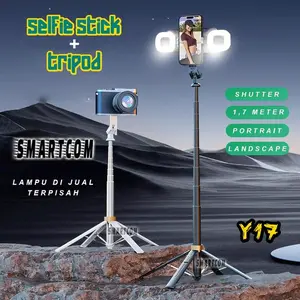 Ready Stok SMARTCOM ~ Tongsis Tripod Stabilizer L16 with Bluetooth for Handphone P185 P180 S30 Y19 Y17 A36