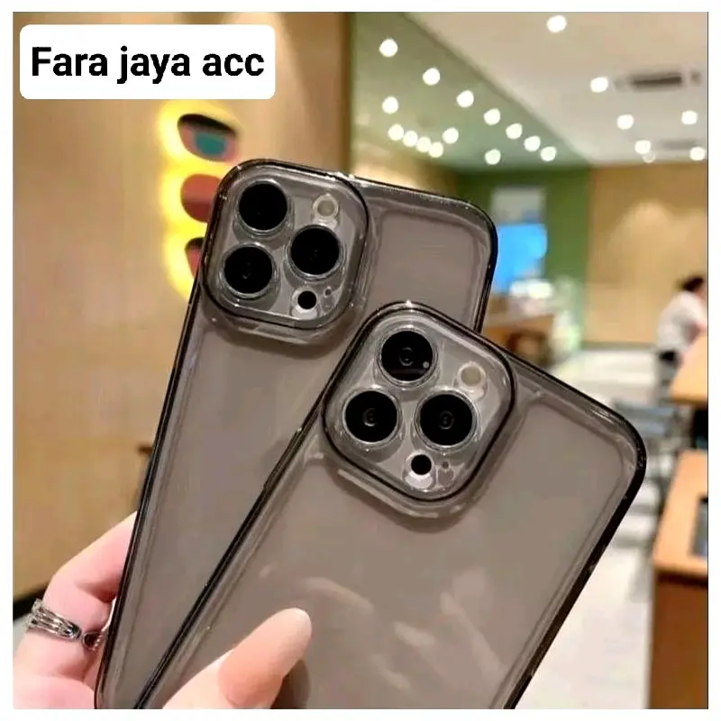 Soft Case Clear Black Space Transparan Sam A23 4G/5G Silikon Pelindung Camera 1