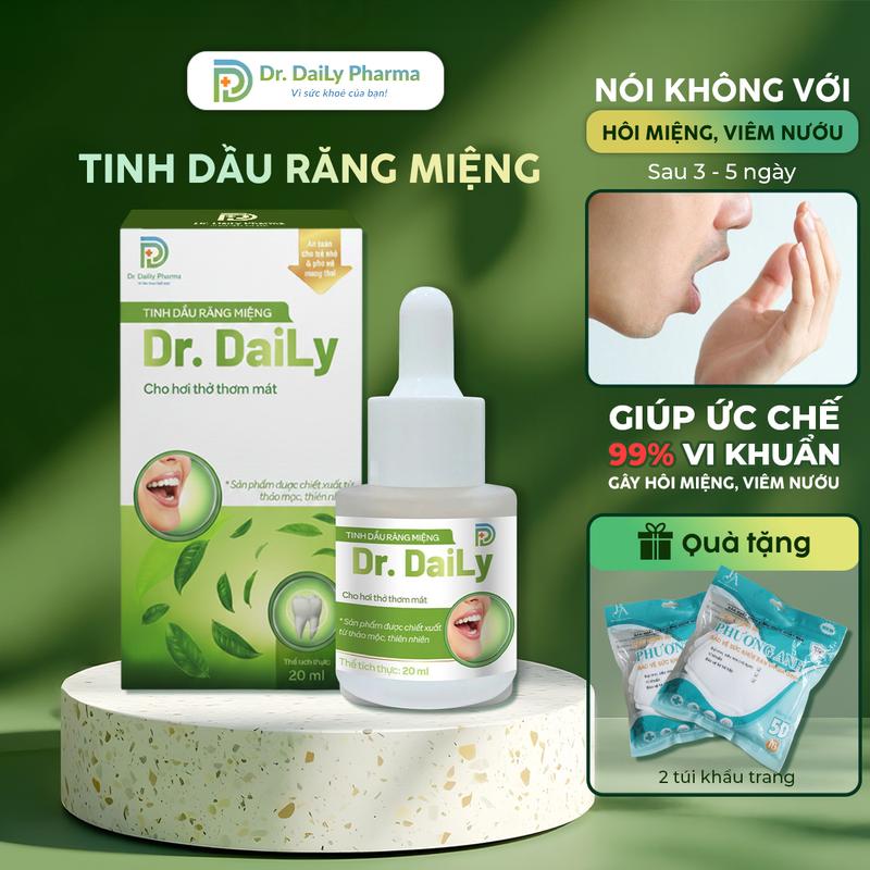  Serum Thơm Miệng Organic Dr. Daily – Tinh Dầu Khử Mùi Hôi Miệng Làm Sạch Khoang Miệng Dung Dịch Bảo Vệ Nướu Răng Mỗi Ngày 20 ML 