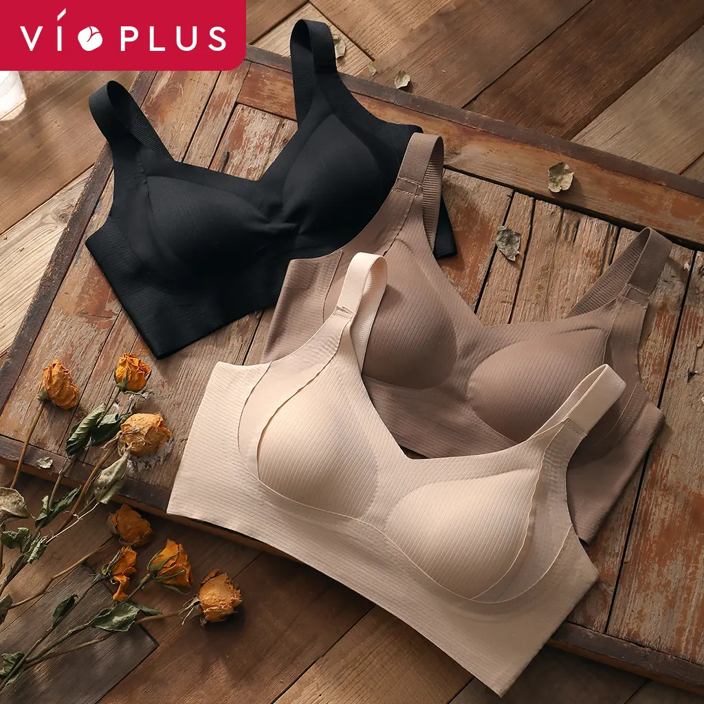 Áo Lót Trong Áo Bra Nữ Bigsize Không Gọng Mút Mỏng 0.2CM Gom Quả Chống Chảy Xệ Thoải Mái Mút Giọt Nước May Liền -- VN241122