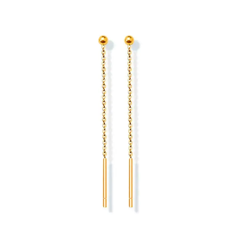 E & J - anting tusuk titanium wanita fashion korea gold 24k motif boba 2