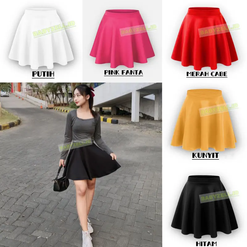 ROK FLARE ROK MINI DEWASA FLARE SIZE NORMAL DAN JUMBO