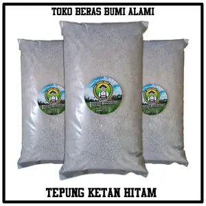 Tepung beras  ketan hitam asli 1KG / tepung ketan hitam abah cililin