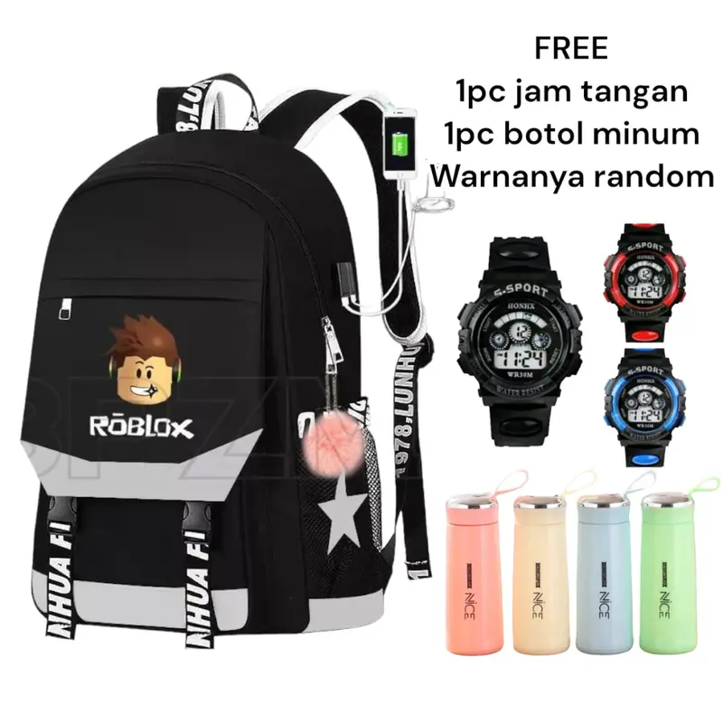 Roblox Tas Ransel Anak Sekolah Gaming Pria Wanita Tk Sd Bisa Bayar Ditempat ( COD ) Kualitas Tinggi Kualitas Tinggi 1