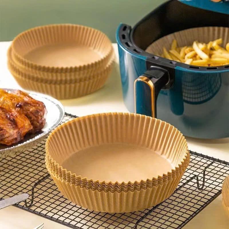 Set 100 /200  Giấy Lót Nồi Chiên Không Dầu Chống Thấm Nước Dùng Một Lần
