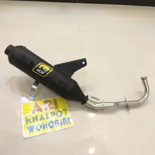 TERMURAH knalpot tsukigi RCB standar racing Beat fi vario mio sporty mio j mio m3 dll Bulat Foto Motor Motorcycle