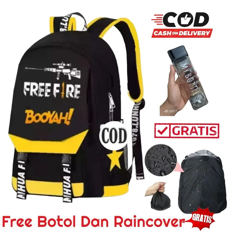 EB-TAS ANAK SEKOLAH TAS FREE FIREE EVOS MOBILLEGEND TAS TK SD PAUD FREE BOTOL VIRAL Bag 1