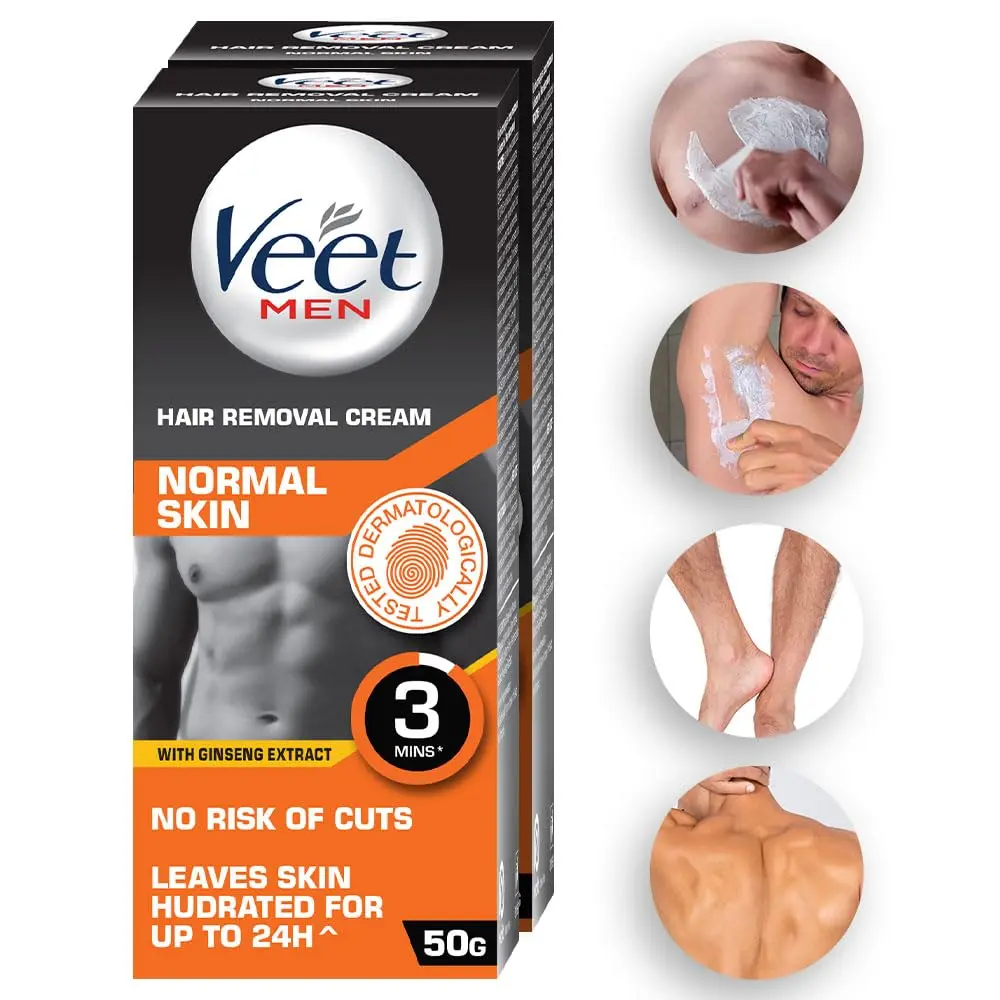 Veet Hair Removal Cream for Men, Normal Skin, 50g
