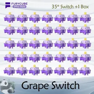 FURYCUBE Matcha Latte Customized Switch/HMX Lemon Grapes Switch 5-pin Replaceable Switch F75 Dedicated Mechanical Switch Self-lubricating Suitable for Mechanical keyboard
