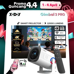 XGODY Gimbal 3 Pro Smart Proyektor LCD Android 11 - 720P - Auto Keystone - Netflix - YouTube - 220 ANSI