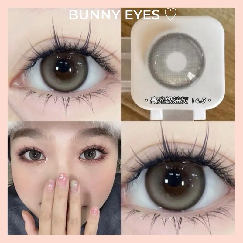 Kính Áp Tròng Lens Xám Highlights Gray Size 14.5mm Độ Cận Từ 0.00 Đến 6.00 Độ (Tặng Kèm Khay Dụng Cụ Đeo )- Bunny Eyes lens mắt trăng khuyết moonlight
