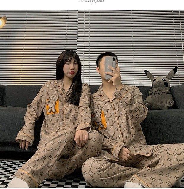 Product Introduction of Bộ Đồ Ngủ Cặp Đôi, Thiết Kế Hình Gấu Dễ Thương, Dành Cho Nam Và Nữ, Dài Tay, Phong Cách Ins, Người Nổi Tiếng Trên Internet, Đồ Mặc Nhà Mới, Có Thể Mặc Ngoài Trời 14