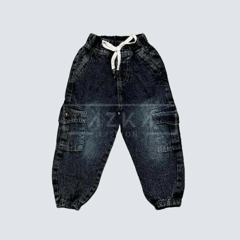 Celana Jeans Joger Cargo Anak 1-10 Tahun dengan Pinggang Variasi Tali Anti Melorot - Fashion 3