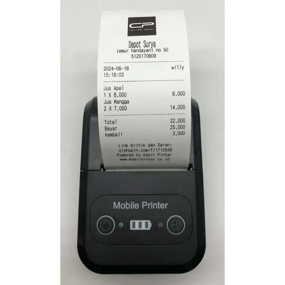 ORIGINAL CHARGER THERMAL PRINTER USB-C CENTRAL PRINT REAL 5V 1A / 5V 2A - 1M