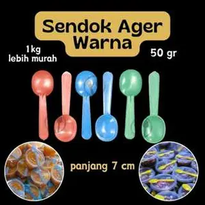 [50gr] Sendok jeli warna warni sendok jelly kiloan murah sendok jeli ekonomis sendok puding sendok jelly