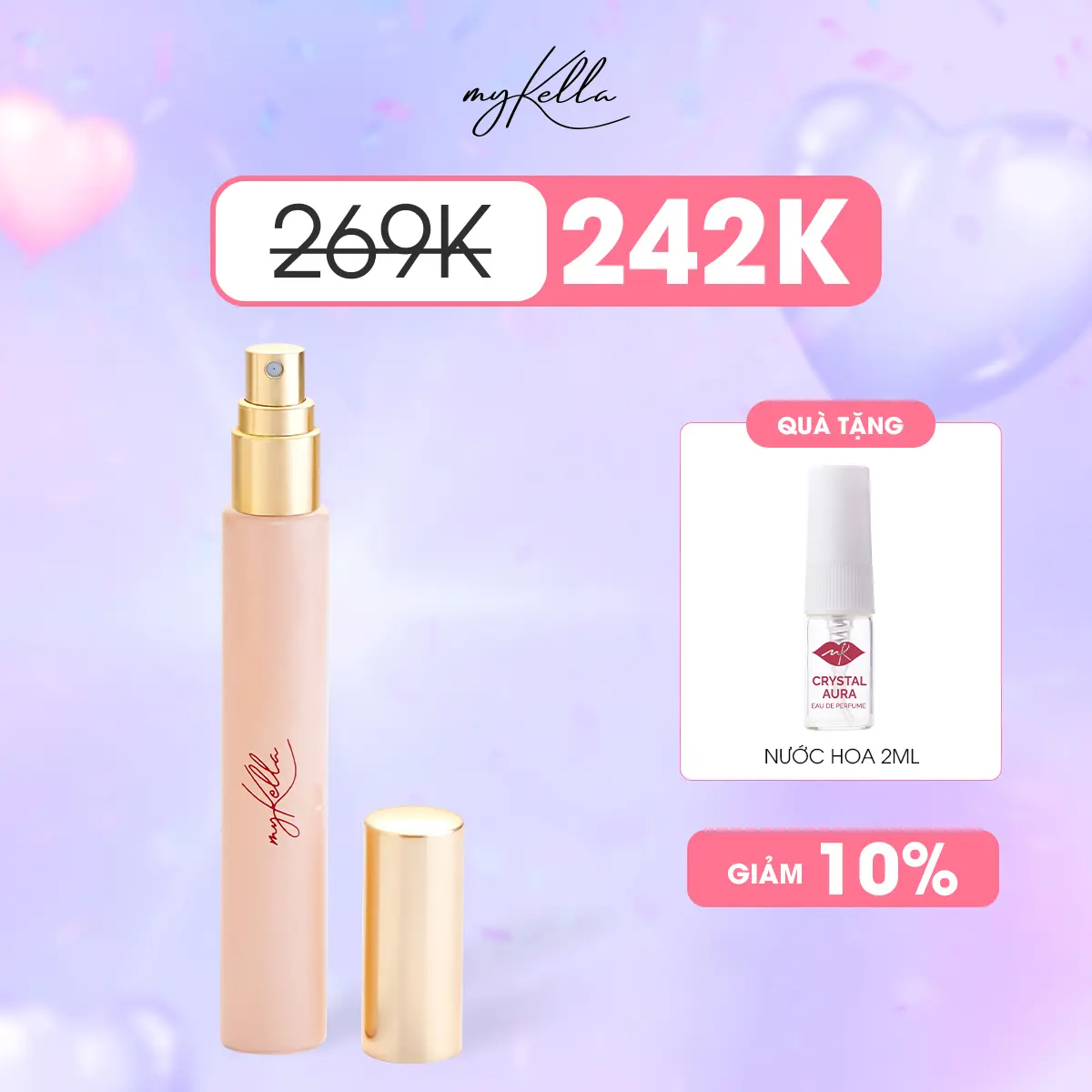 Nước Hoa Cô Đặc myKella 10ml Tỏa Hương Quyến Rũ, Lưu Hương Suốt Ngày Dài Cosmetic Perfume Xịt Thơm