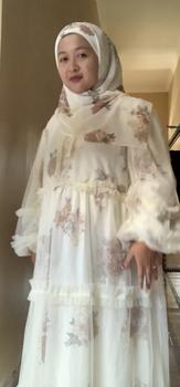 Product Review of Moana Set Hijab Segiempat Gamis Wanita Muslim Mewah Ceruty Babydoll Printing Mix Tille Tutu Cantik from N**i 2