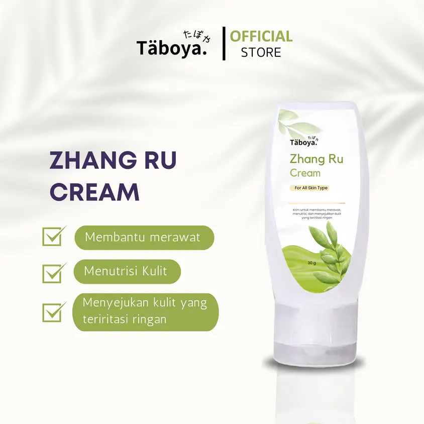 Taboya - Zhang Ru Cream - baik untuk kulit - membantu kulit terasa lebih halus, lembut, dan tampak sehat bercahaya