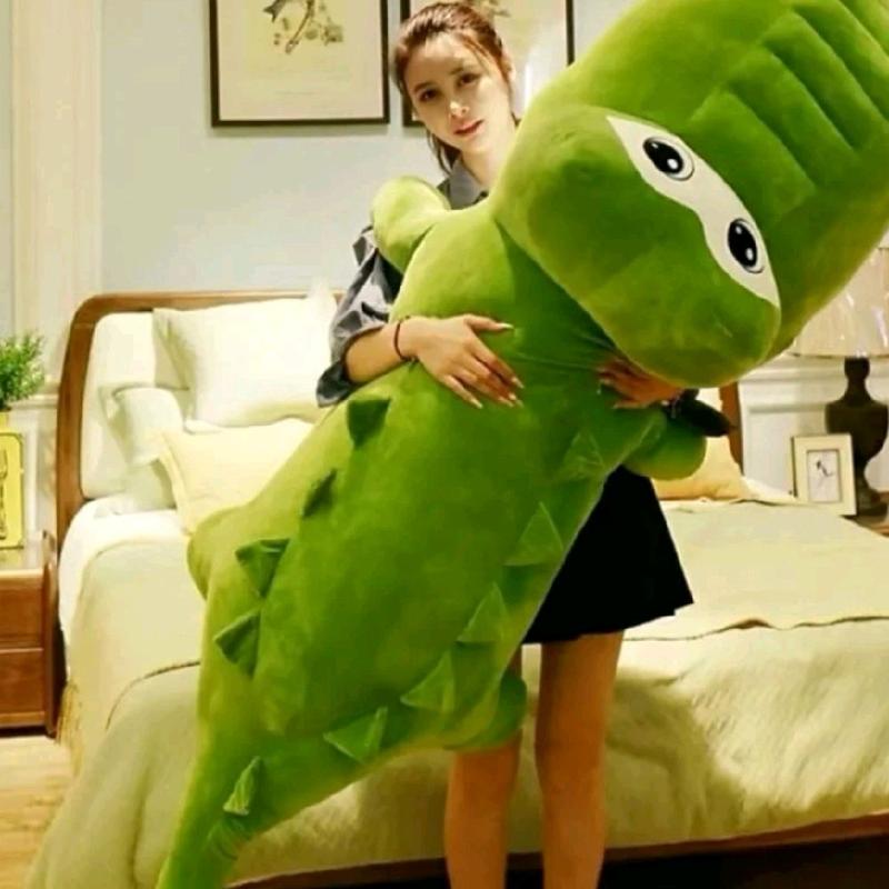 Gấu Bông Cá Sấu Xanh.lên khổ vải 1m6...Chất liệu vải miniso co giãn 4 chiều   ..Thú Bông Thú Nhồi Bông Toy Đồ Chơi