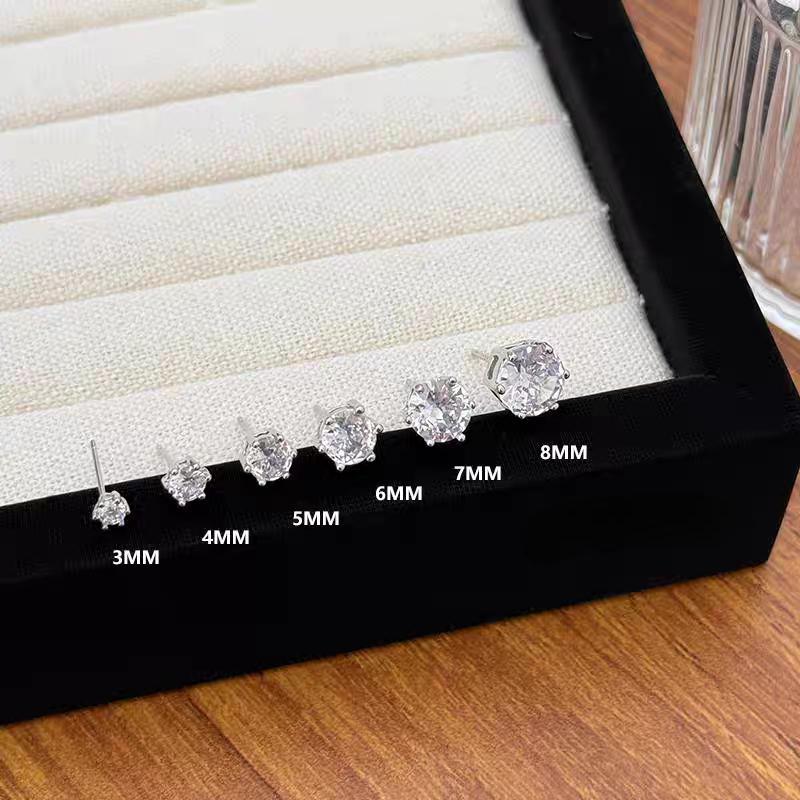 COD Anting Stainless Steel & Titanium Wanita/Pria | Warna Silver Fashion UNISEX | Tahan Karat & Elegan