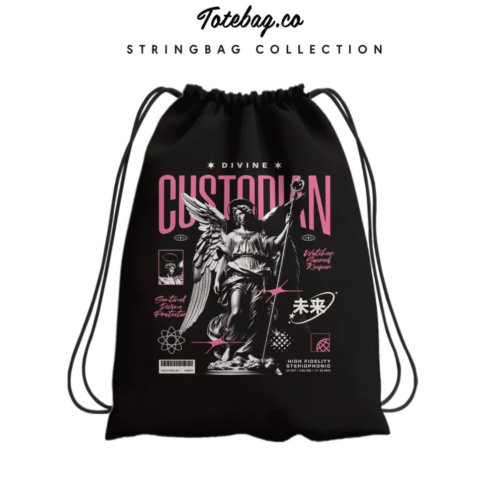 Totebag.co - Printing Sablon Streetwear Series Tas Serut Stringbag Laki-laki Ransel Despo 38*30cm
