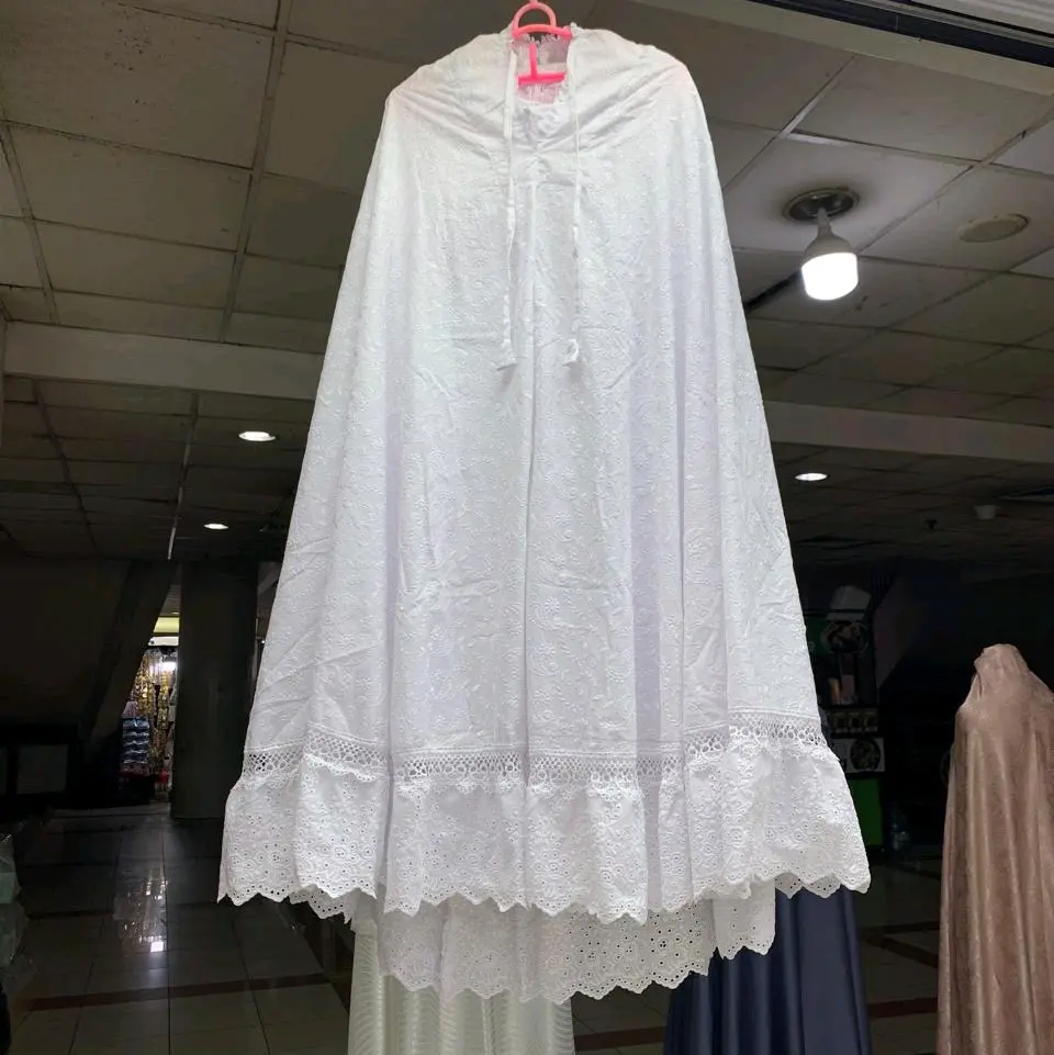 (KATUN PARIS BORDIR KEONG) MUKENA KATUN ADEM FULL BORDIR KEONG RENDA PREMIUM PUTIH MEWAH DEWASA HAJI DAN UMROH Muslim Nyaman