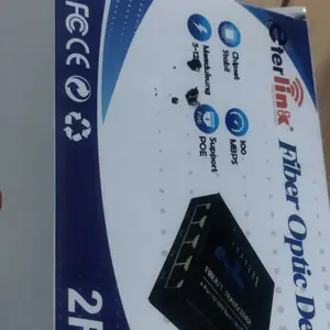 【Support POE】100Mbps 2F4E Converter 4 RJ45 2 SC Ethernet Fiber Converter non atau dengan adaptor 5V-12V power input