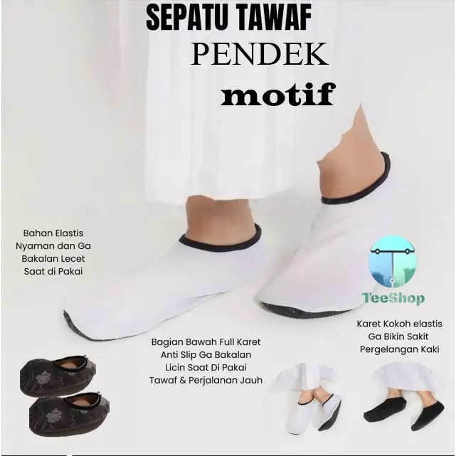 Kaos Kaki Tawaf Embos Warna Pendek Motif Timbul Exclusive Sepatu Tawaf Haji dan Umroh