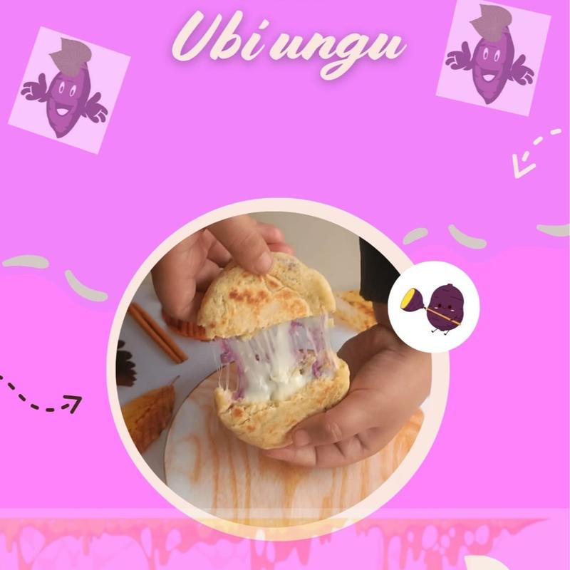 Mini Potato Cheese Bread Ubi Ungu Mozarella Murce Frozen Cemilan 1