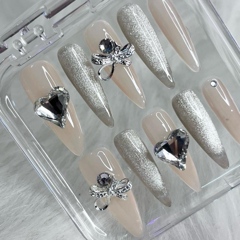 [Nailbox Lộn Xộn] Combo 5 bộ Nailbox ngẫu nhiên màu và form xinh xắn, dễ thương có kèm Keo 1