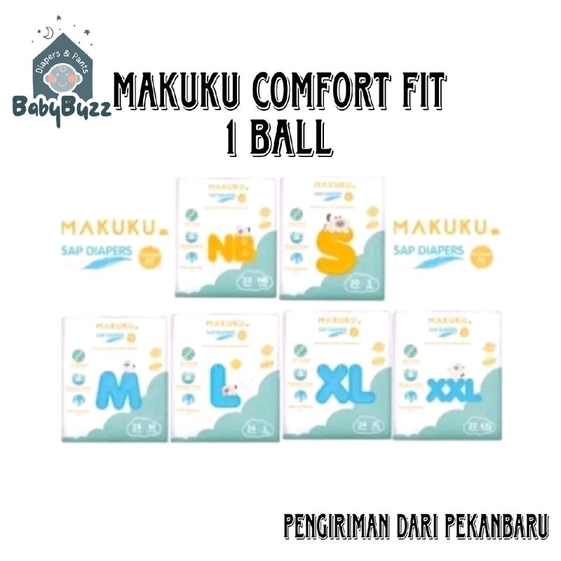 Promo Murah Pempers Pekanbaru Riau Makuku Comfort fit 1 Ball Popok Bayi 0