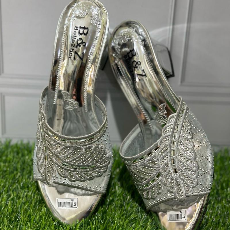 Sandal Helss pesta Kp-08 sandal kondangan Size 37-42 COD Heels Shoes Wanita Cewek Karet Sendal High 4