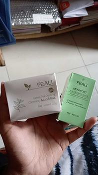 Product Review of BUNDLE HEMAT - FEALI Green Tea Clay Masker Wajah 100gr + Mugwort Clay Stick Acne 40gr Hijau Komedo from @**s 0